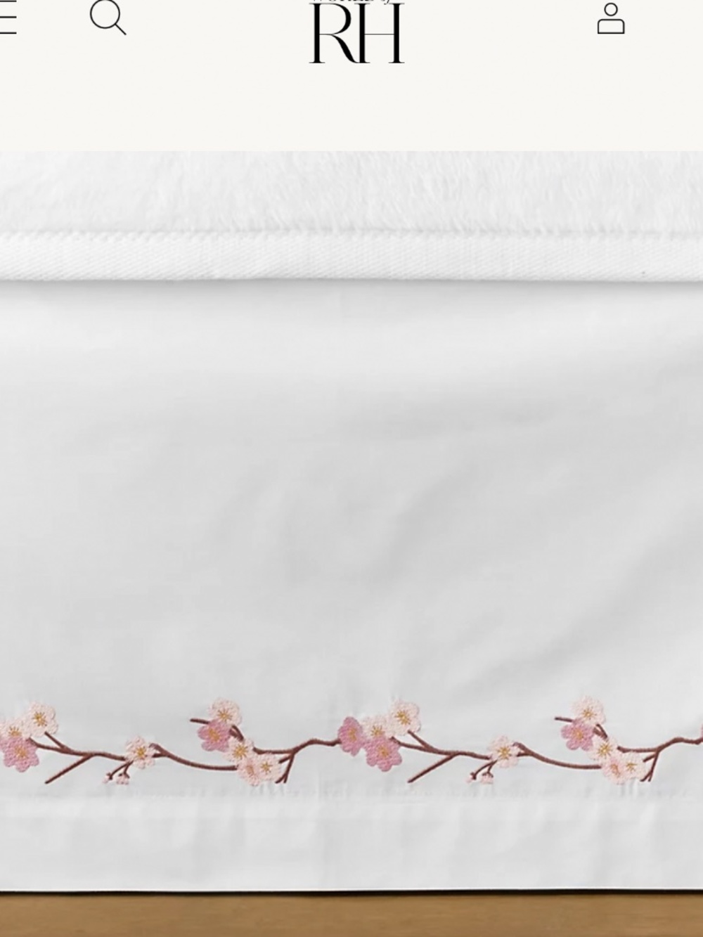 Restoration hardware cherry blossom girls crib skirt